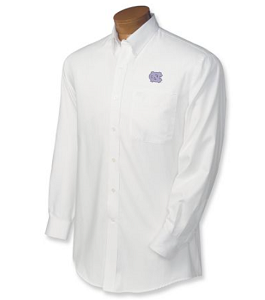 Carolina Tar Heels B&T LS Nailshead Sport Shirt - White